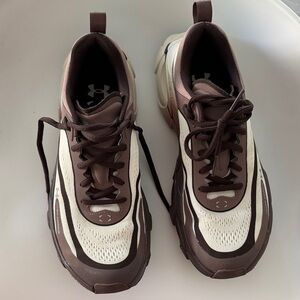 Under Armour Chocolate and Ivory Athletic Shoes